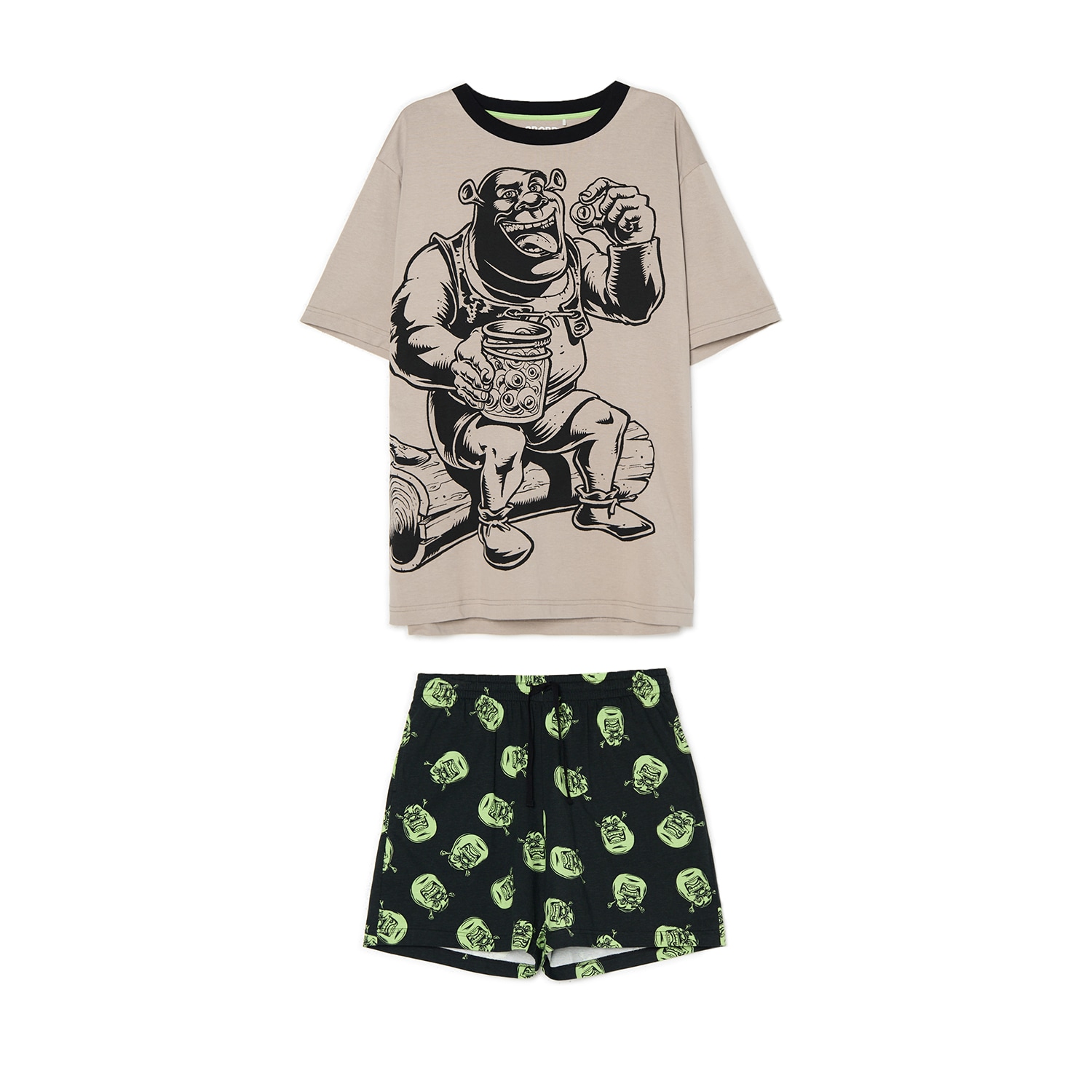 Cropp - Komplet dvodijelne pidžame Shrek - bež