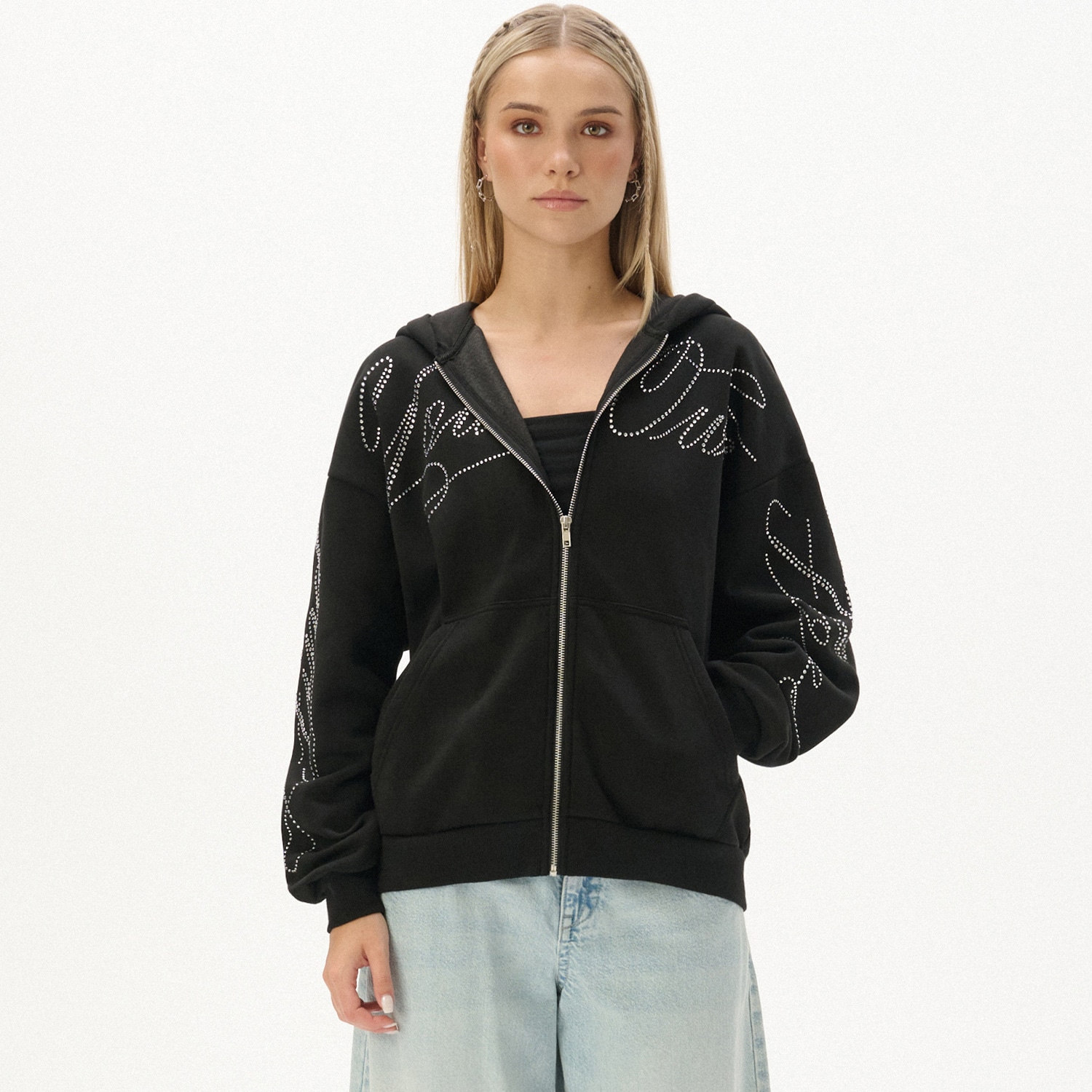 Cropp - LADIES` JOGGING TOP - crno