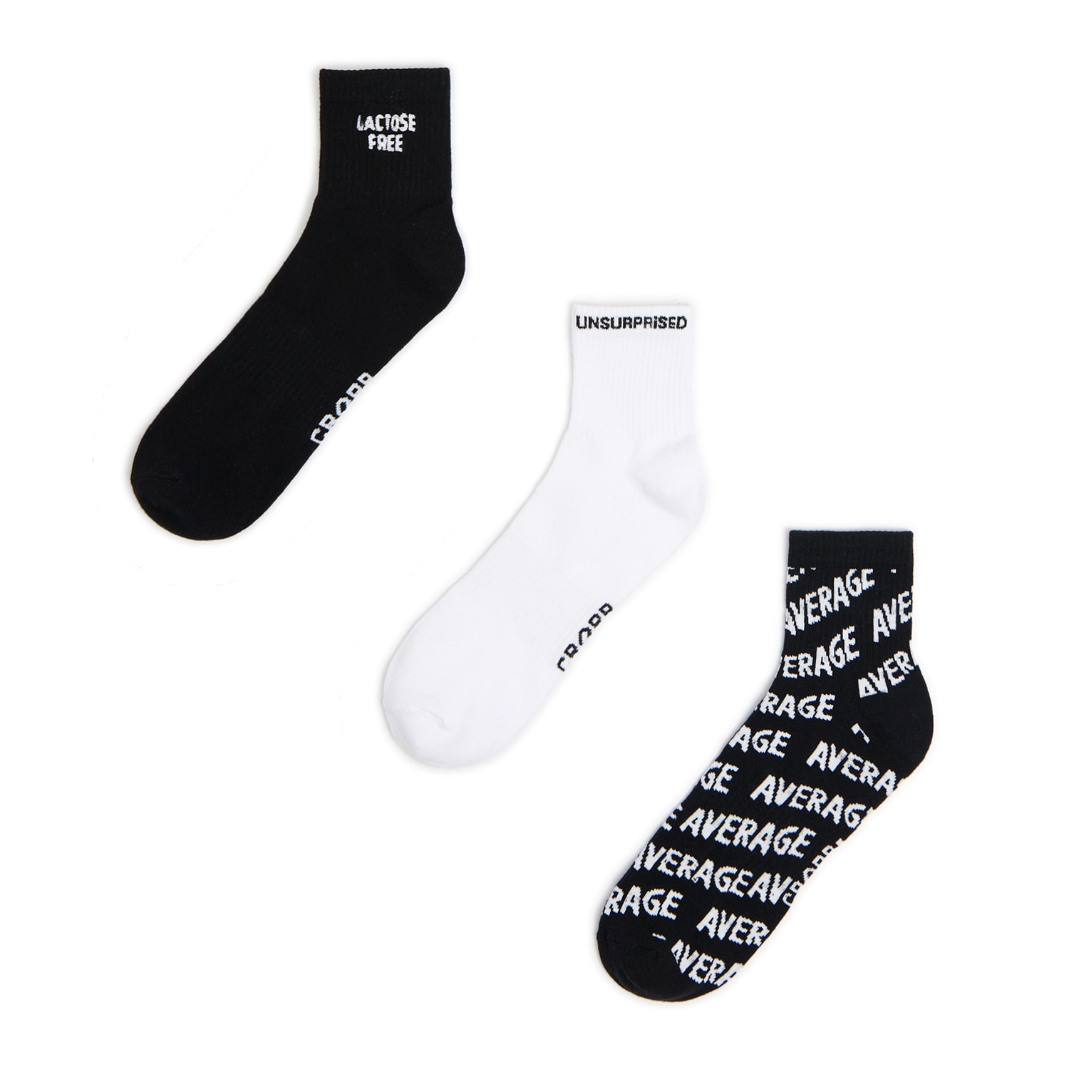 Cropp - 3-paket čarapa - crno