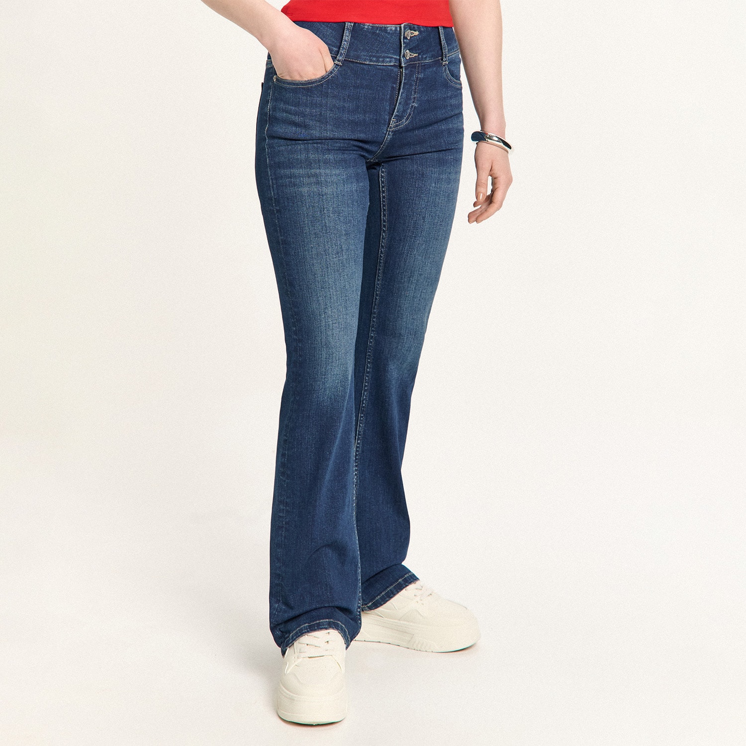 Cropp - Traperice bootcut - mornarsko plava