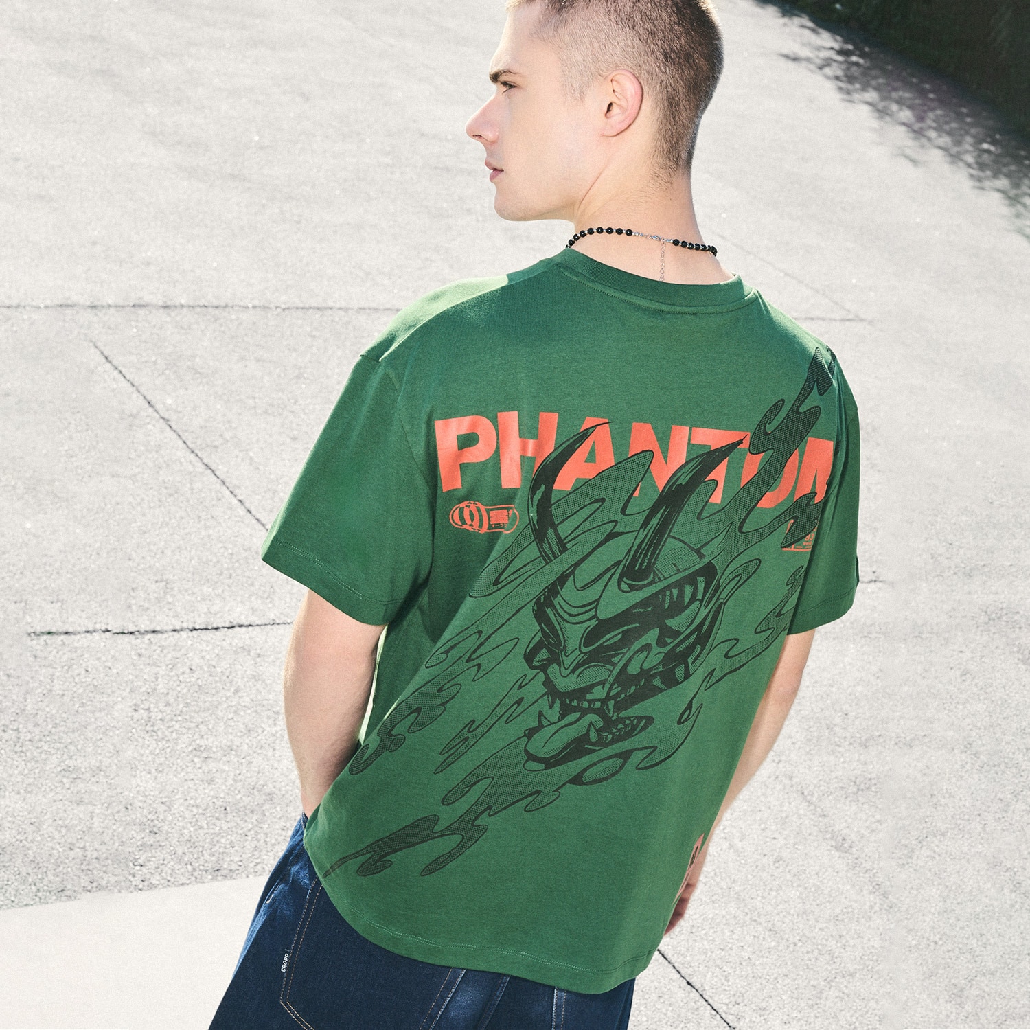 Cropp - Majica s printom - zelena