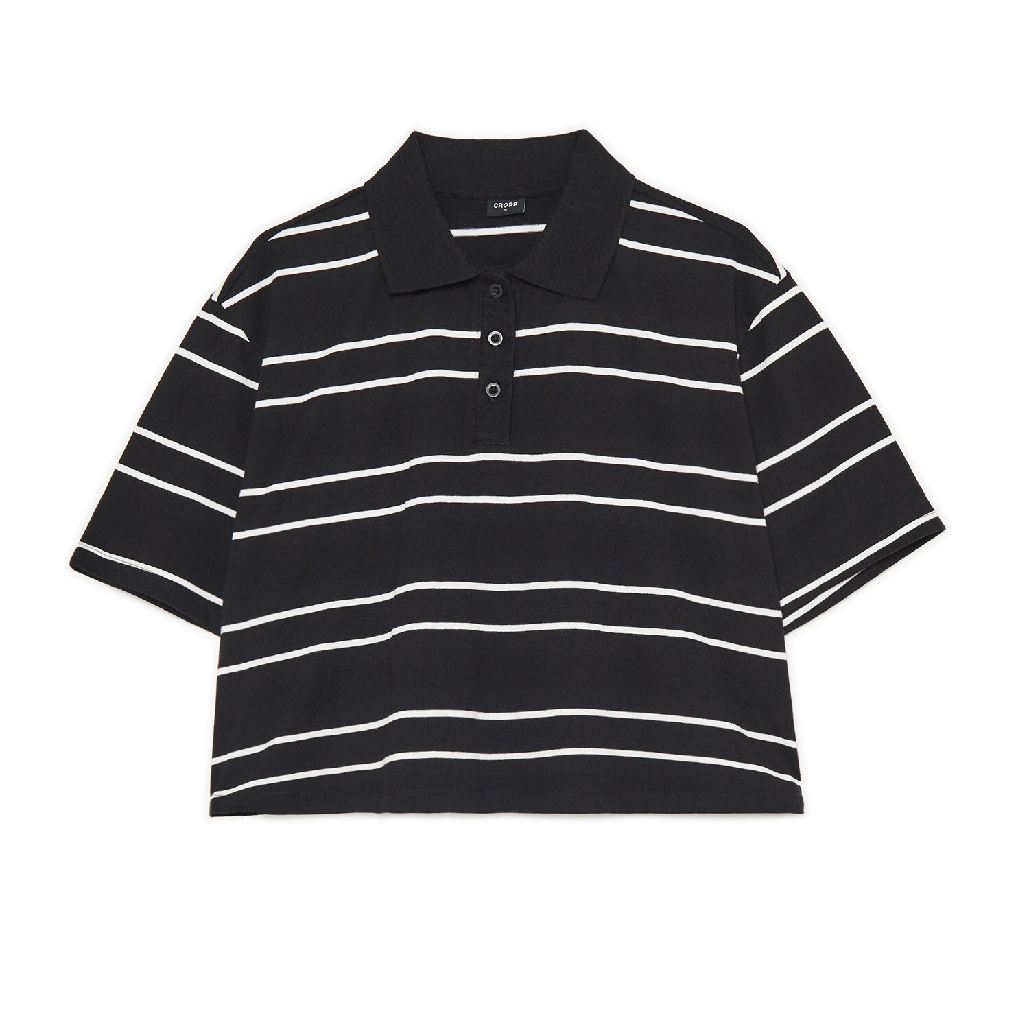 Cropp - Prugasta bluza - crno