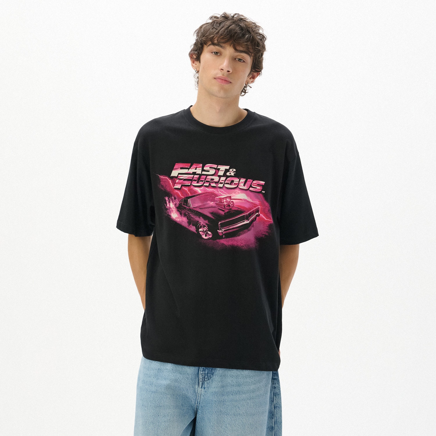 Cropp - Crna majica s printom Fast & Furious - crno