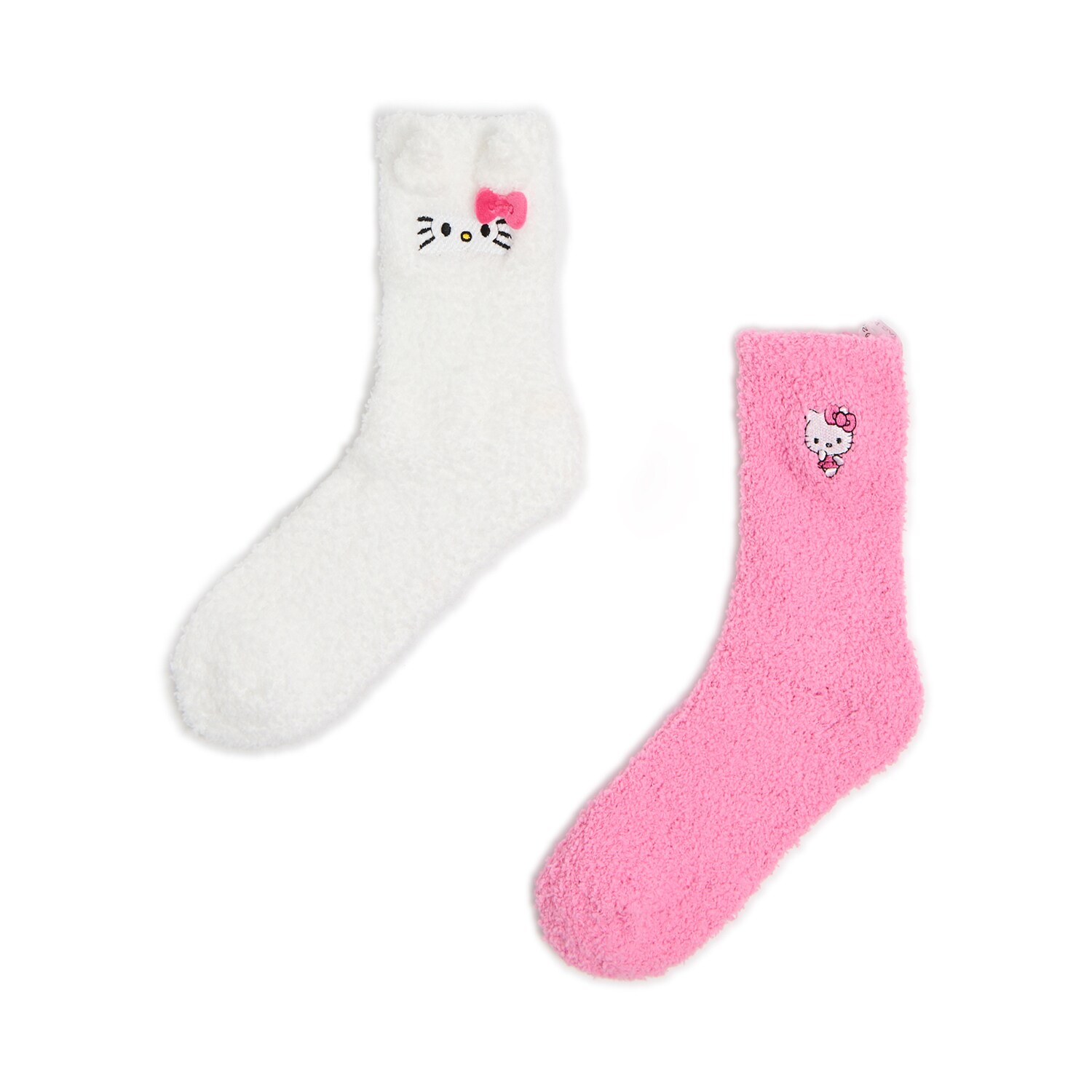 Cropp - Čupave čarape Hello Kitty - ružičasta