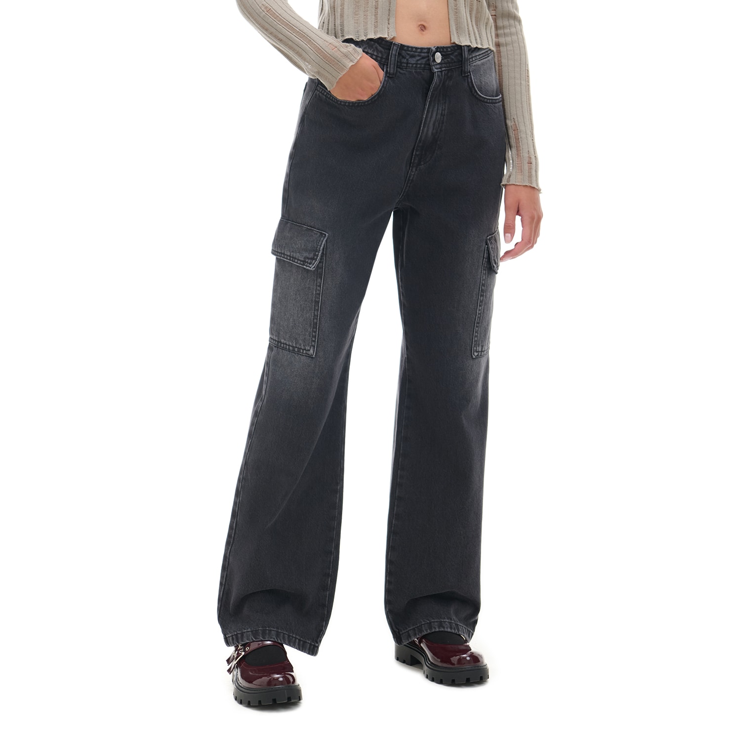 Cropp - Traperice baggy - crno