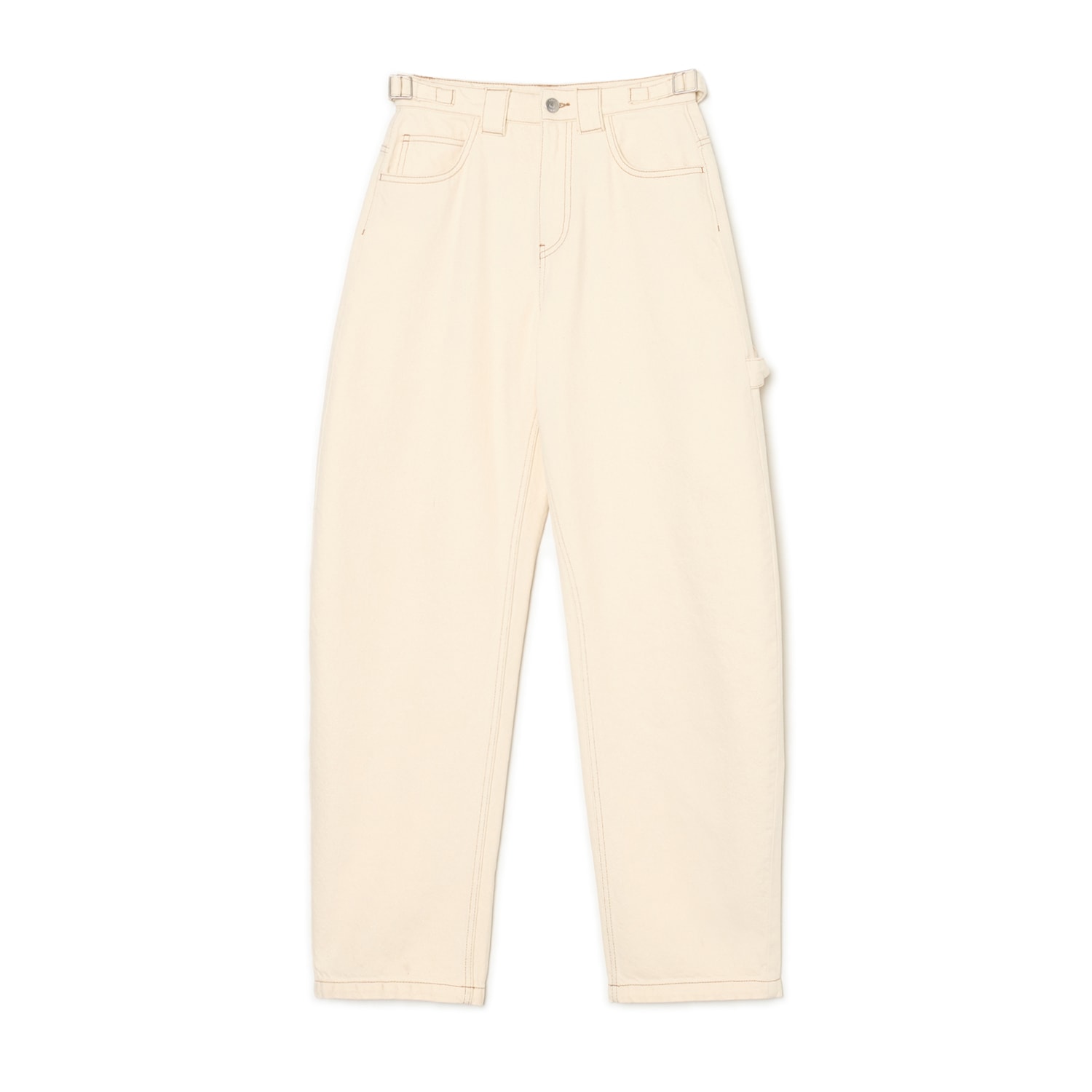 Cropp - High waist traperice - krem
