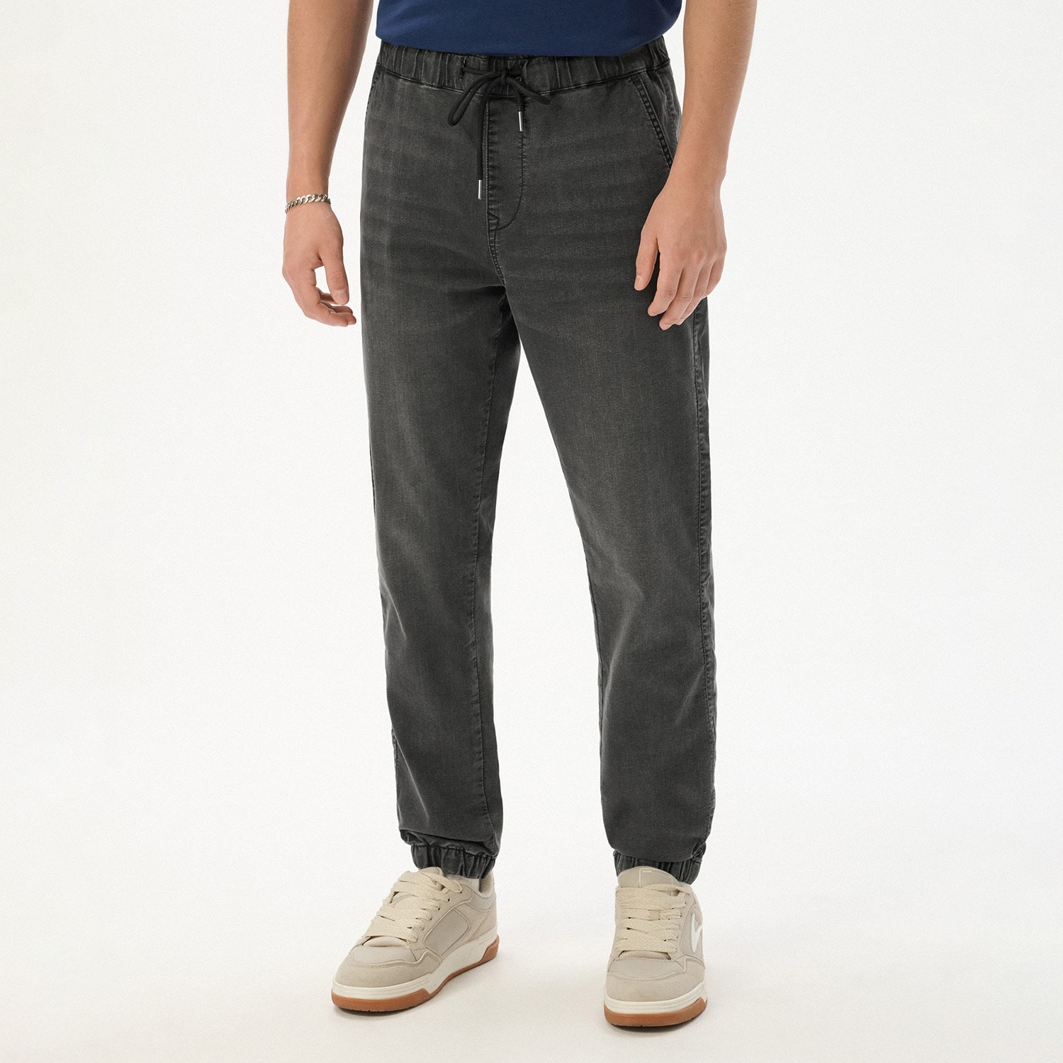 Cropp - Jogger hlače od trapera - siva