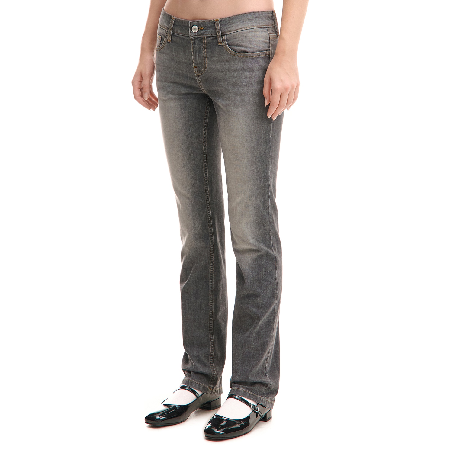 Cropp - Slim traperice ispranog izgleda - siva
