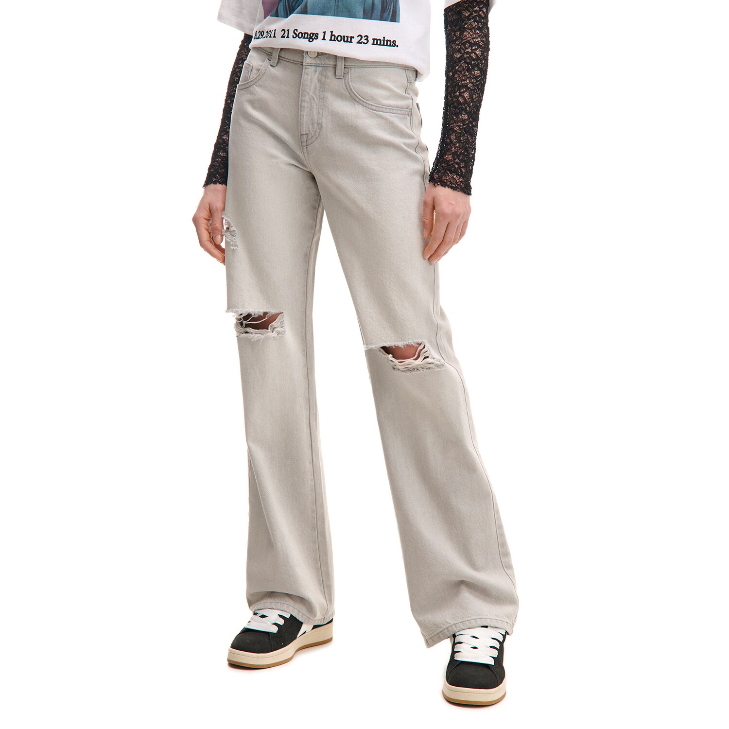 Cropp - Straight traperice - svijetlo siva