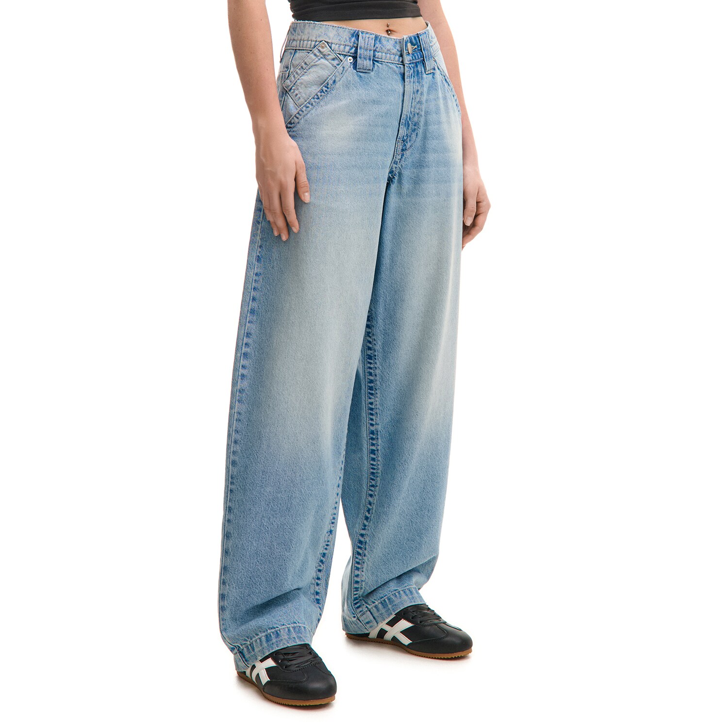 Cropp - Traperice baggy - plava