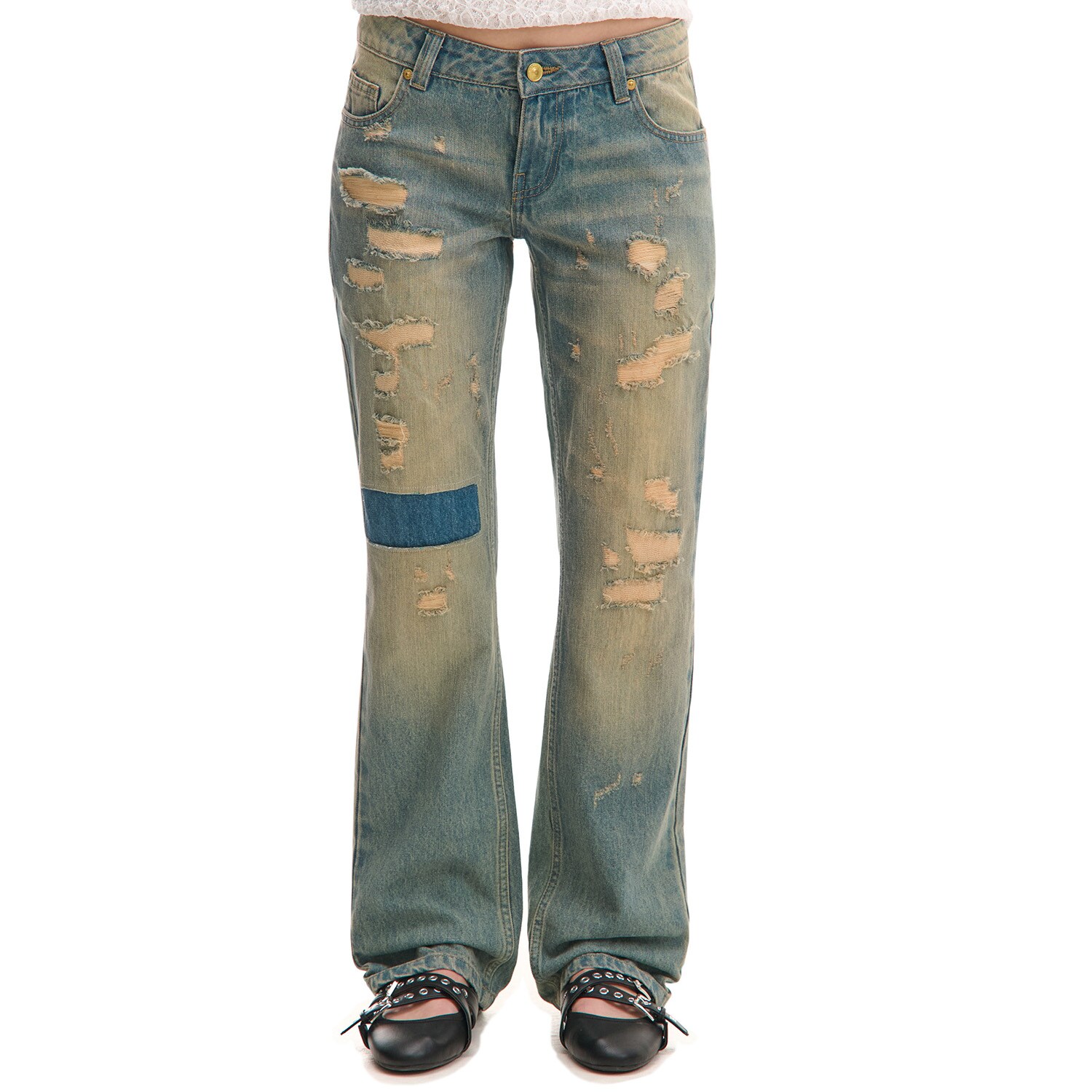 Cropp - Straight traperice - plavo