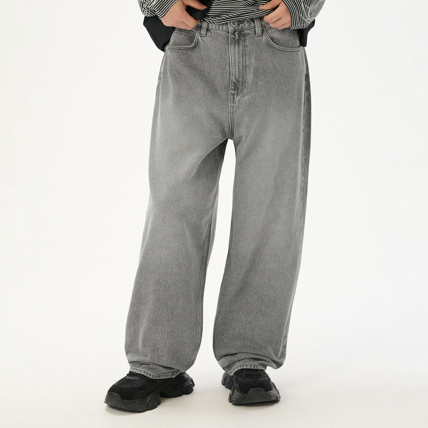 Cropp - Super baggy traperice ispranog izgleda - svijetlo siva