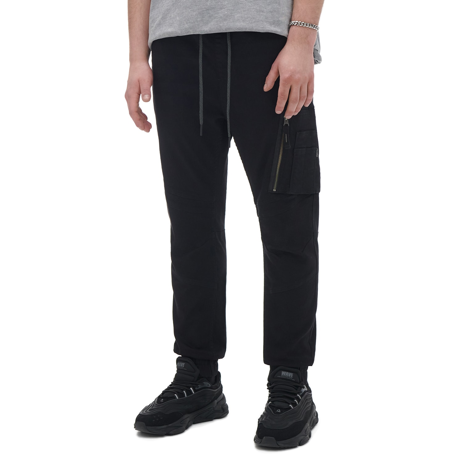 Cropp - Jogger hlače od trapera - crno