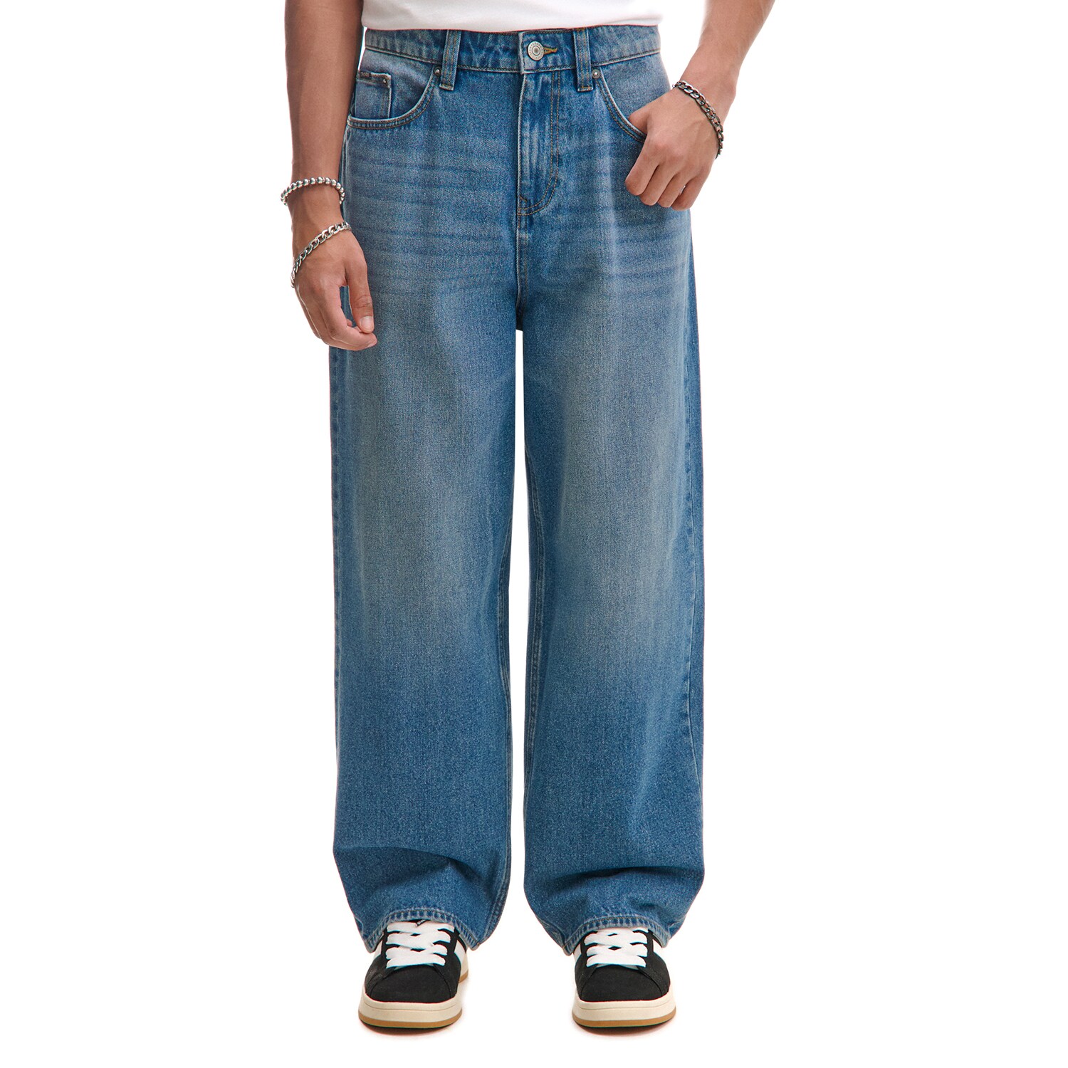 Cropp - Traperice super baggy - plavo