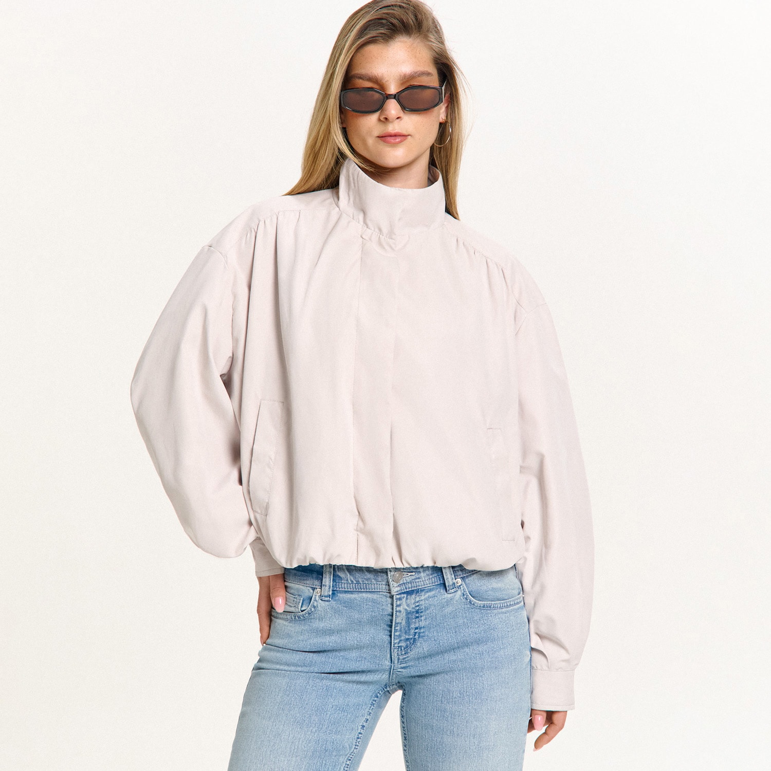 Cropp - Obična bomber jakna - krem