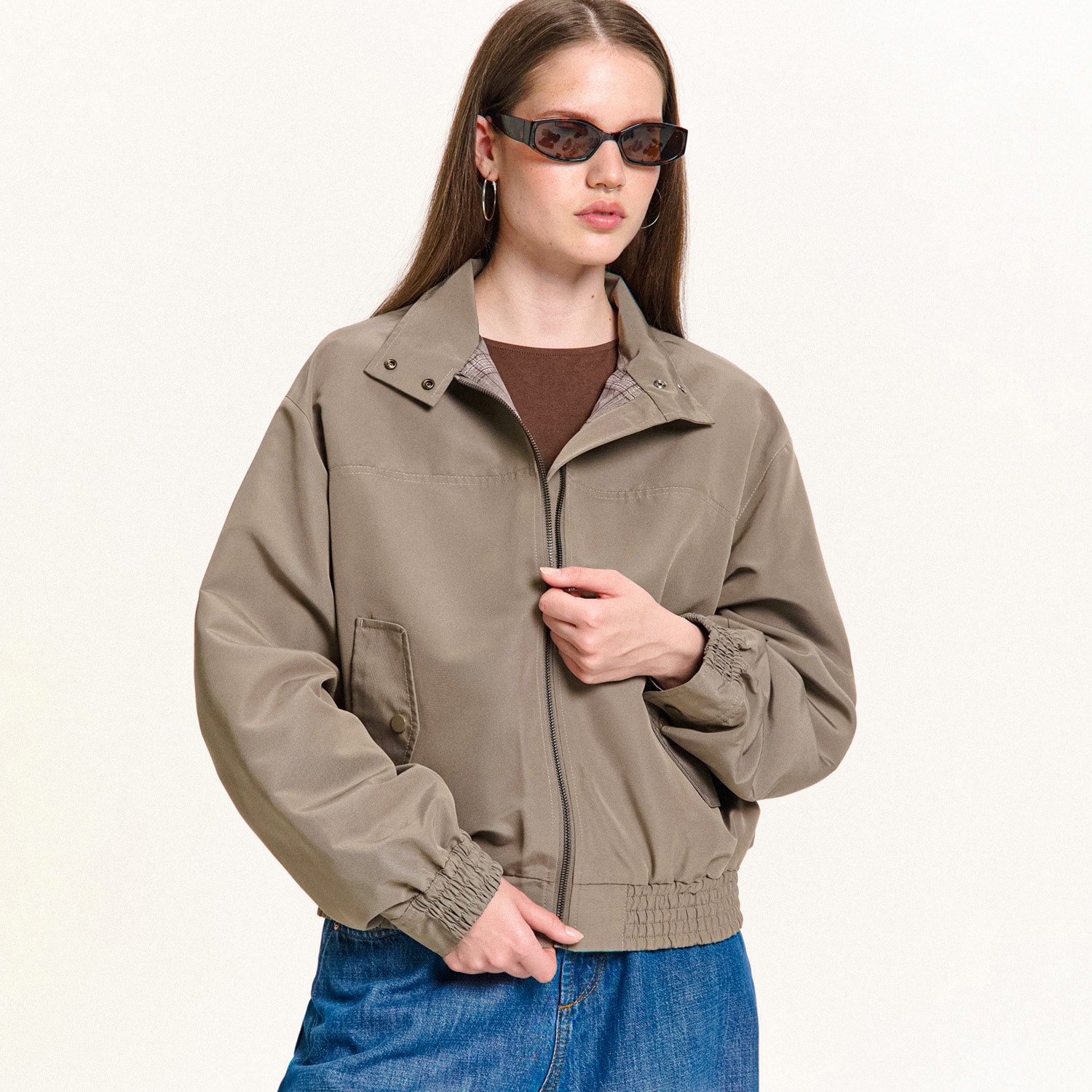 Cropp - Bomber jakna - tamnosivo