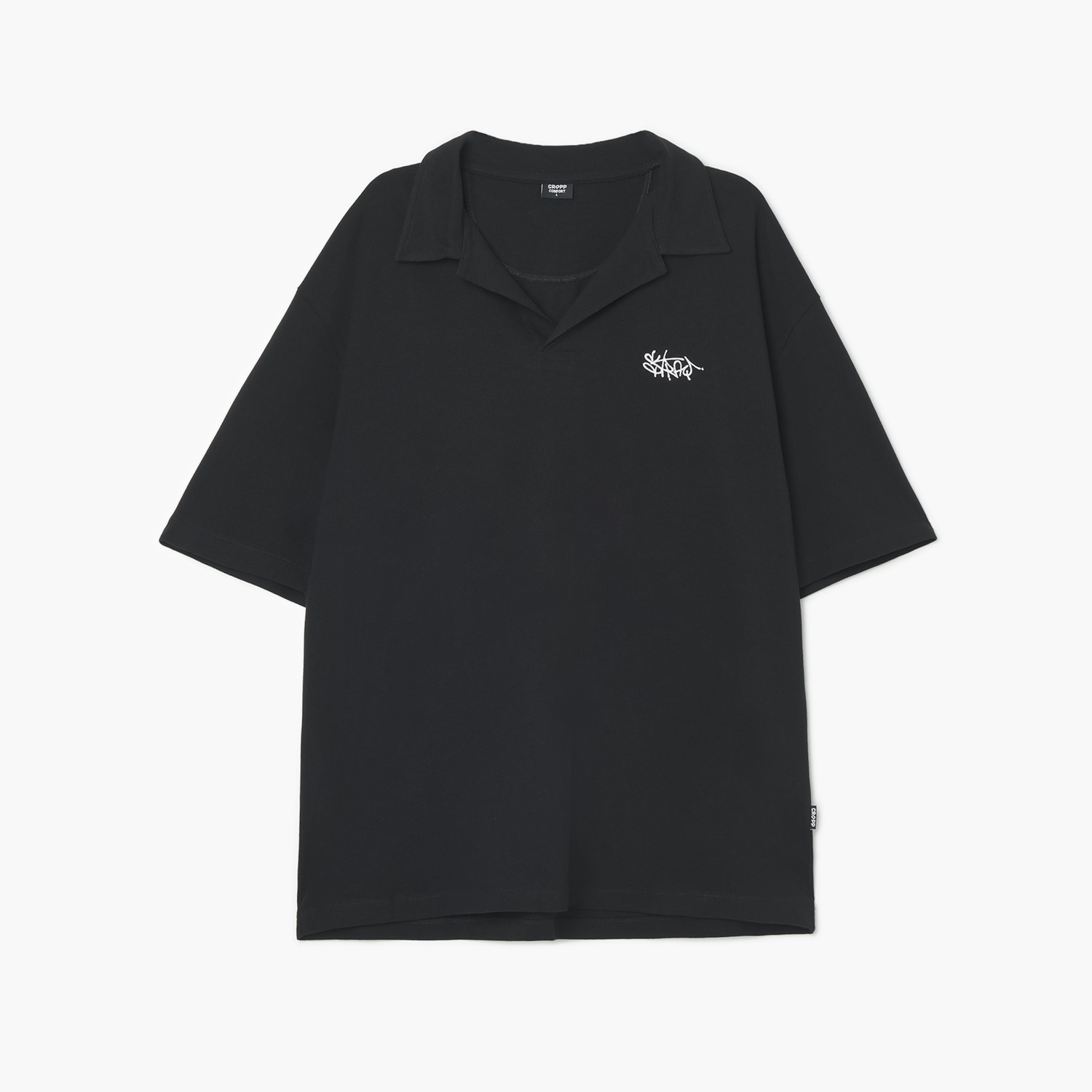 Cropp - Polo-majica s vezom - crno