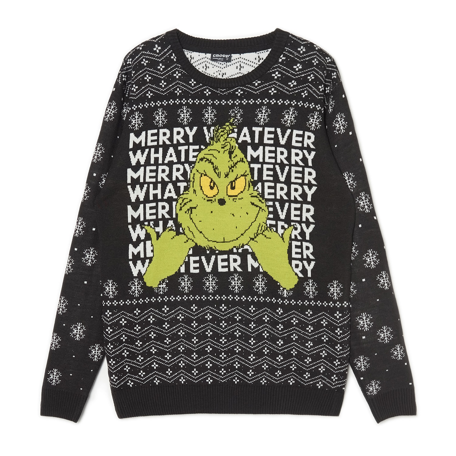 Cropp - Grinch karácsonyi pulóver - fekete akciós termékkép 1