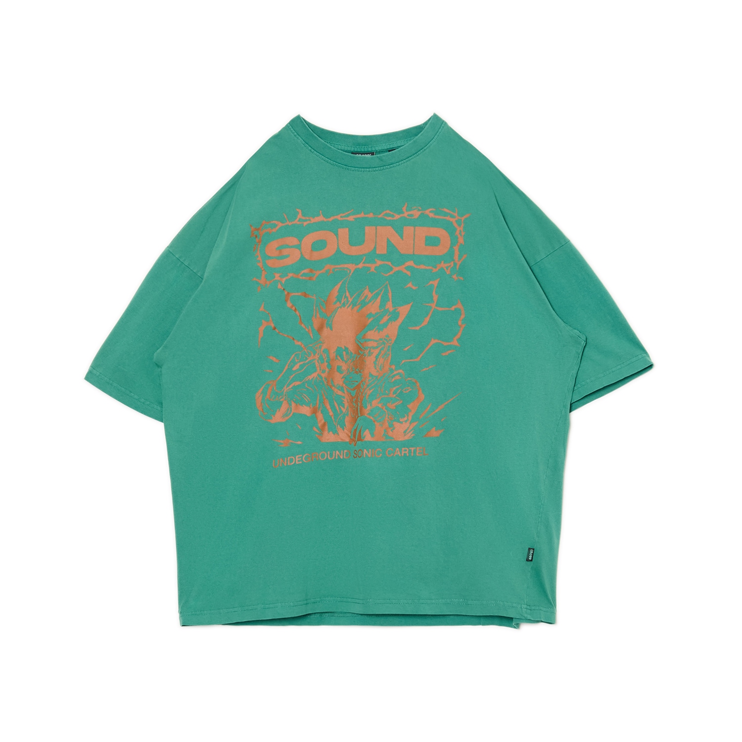 Cropp - Nyomott mintás póló - sötétzöld akciós termékkép 1