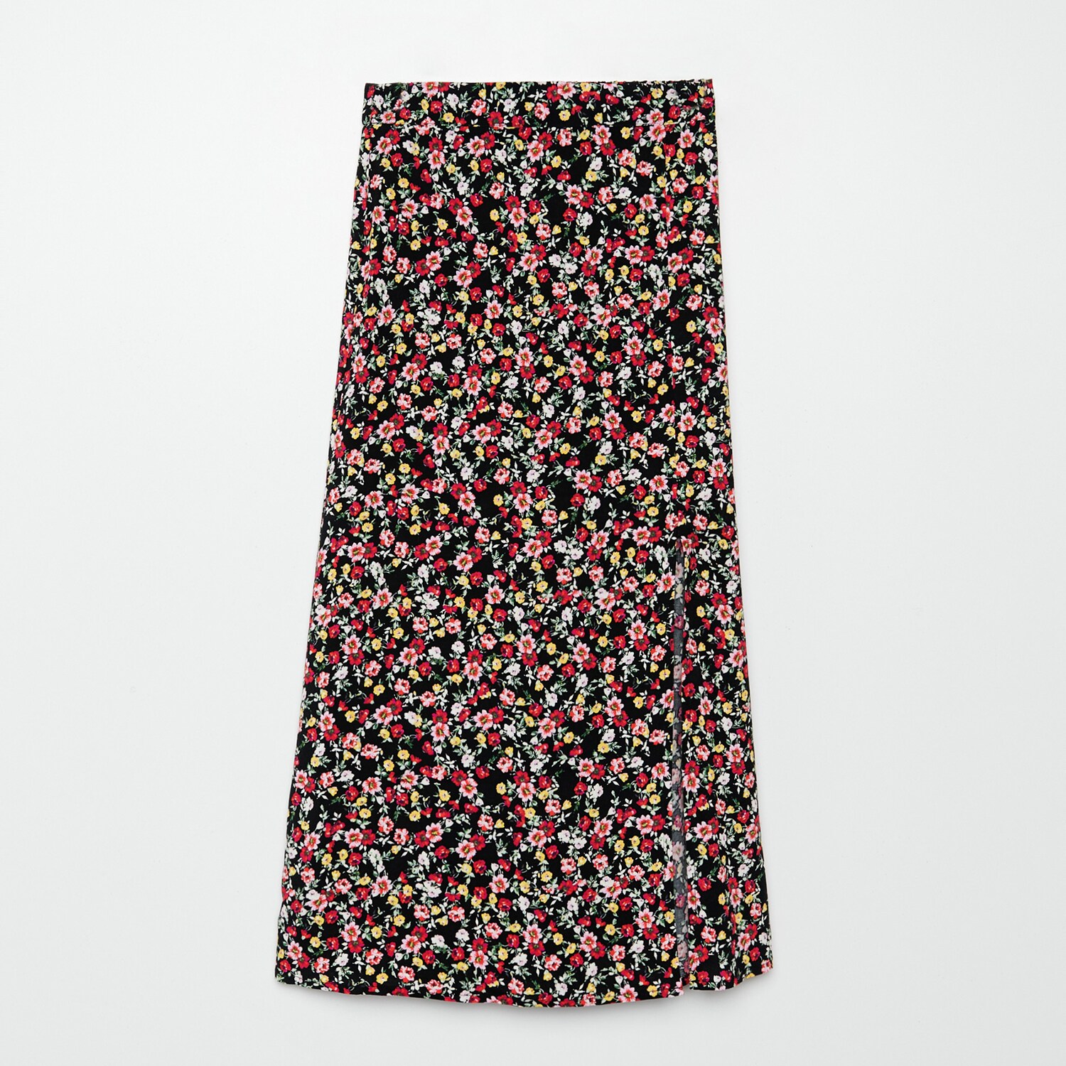 Kvetinová midisukňa