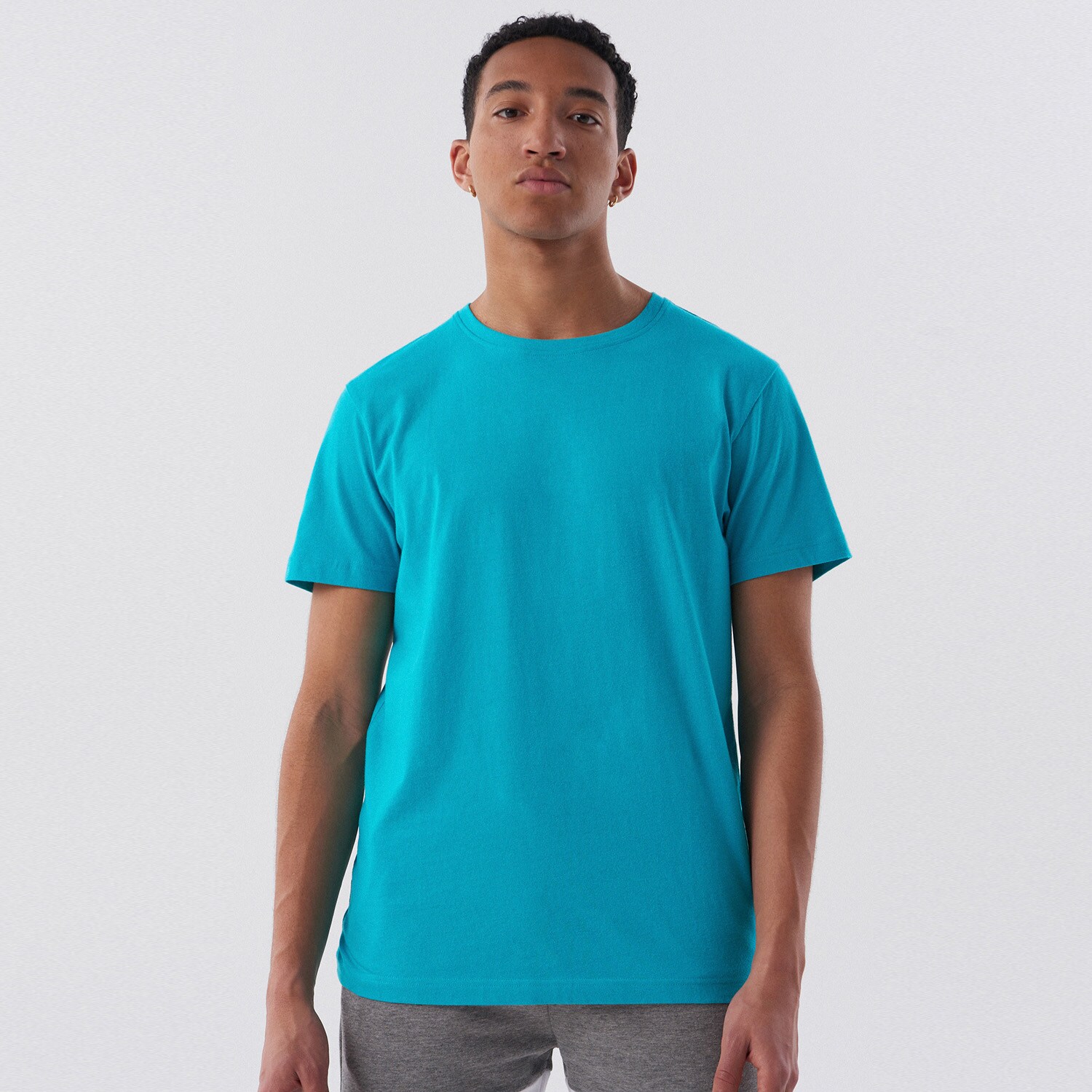 Levně Cropp - Modré basic tričko - Tyrkysová