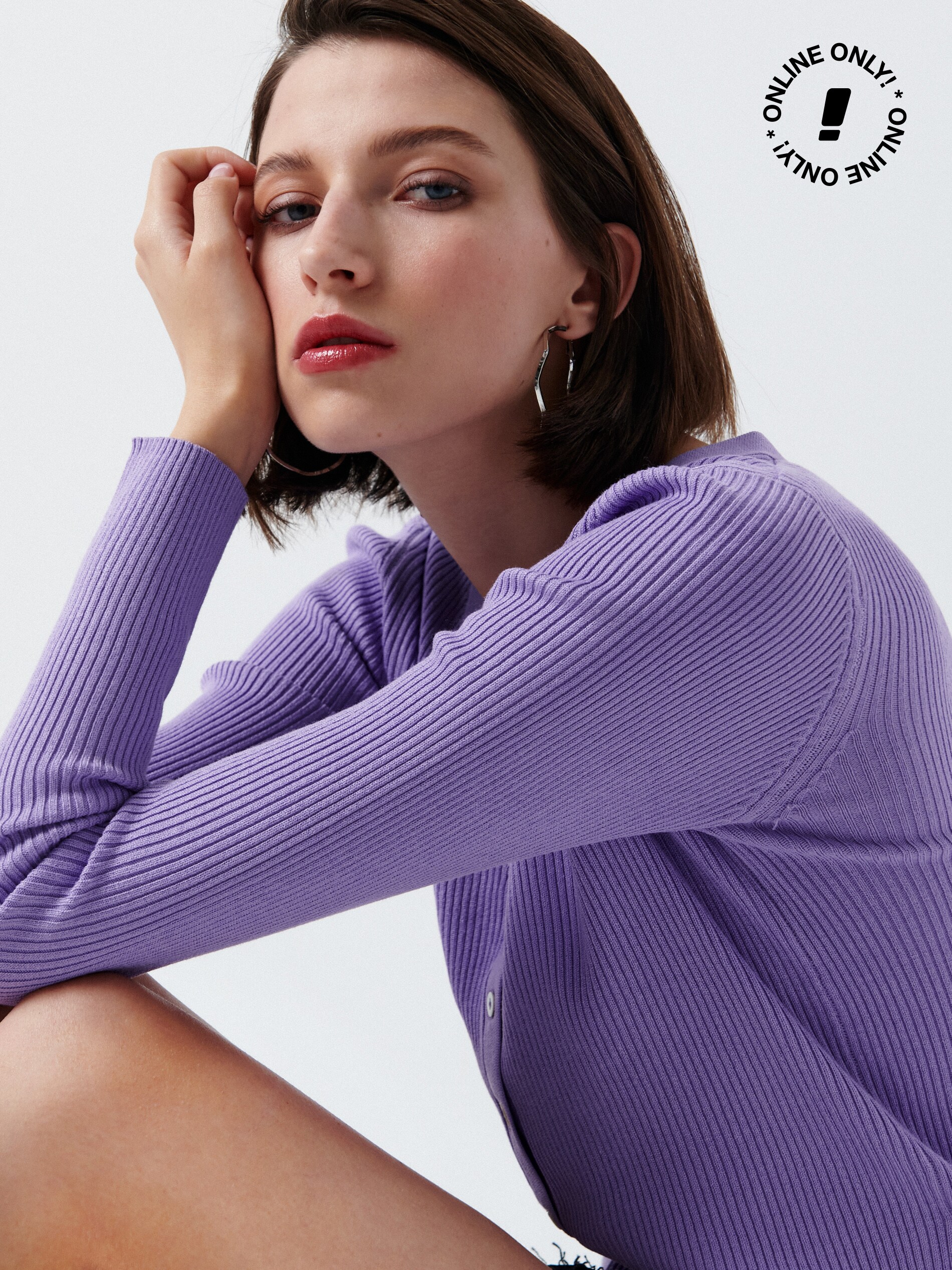 Kardigán z prúžkovaného úpletu