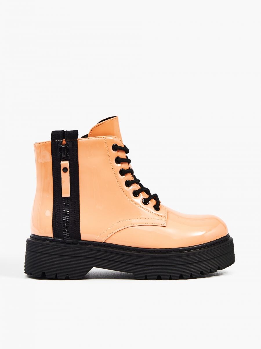 light coloured ankle boots