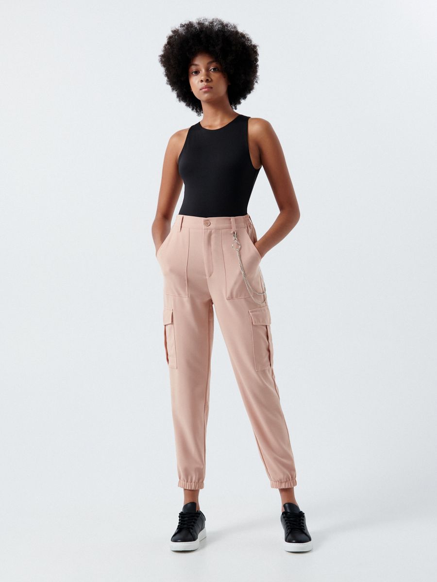 Ladies` trousers \u0026 chain, CROPP, 8575G-08X
