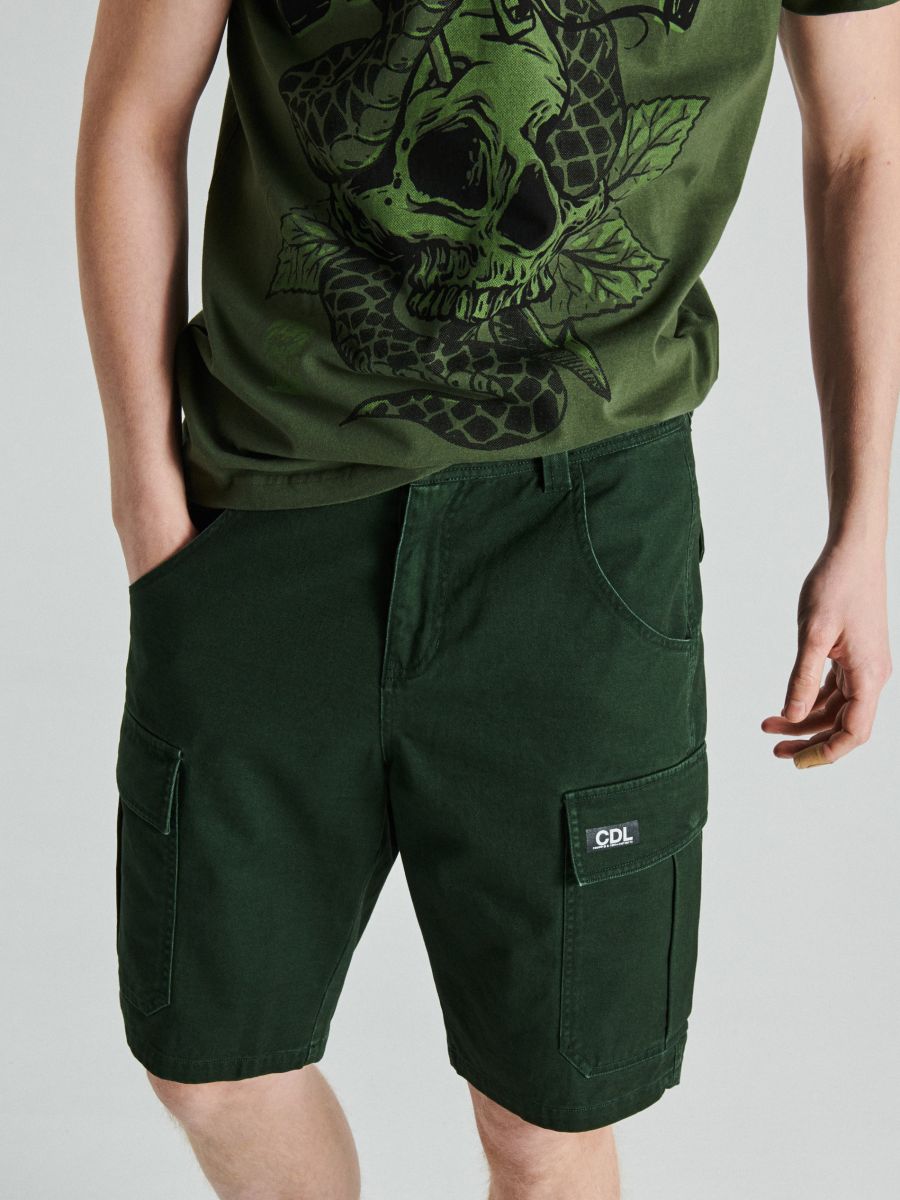 dark green cargo shorts