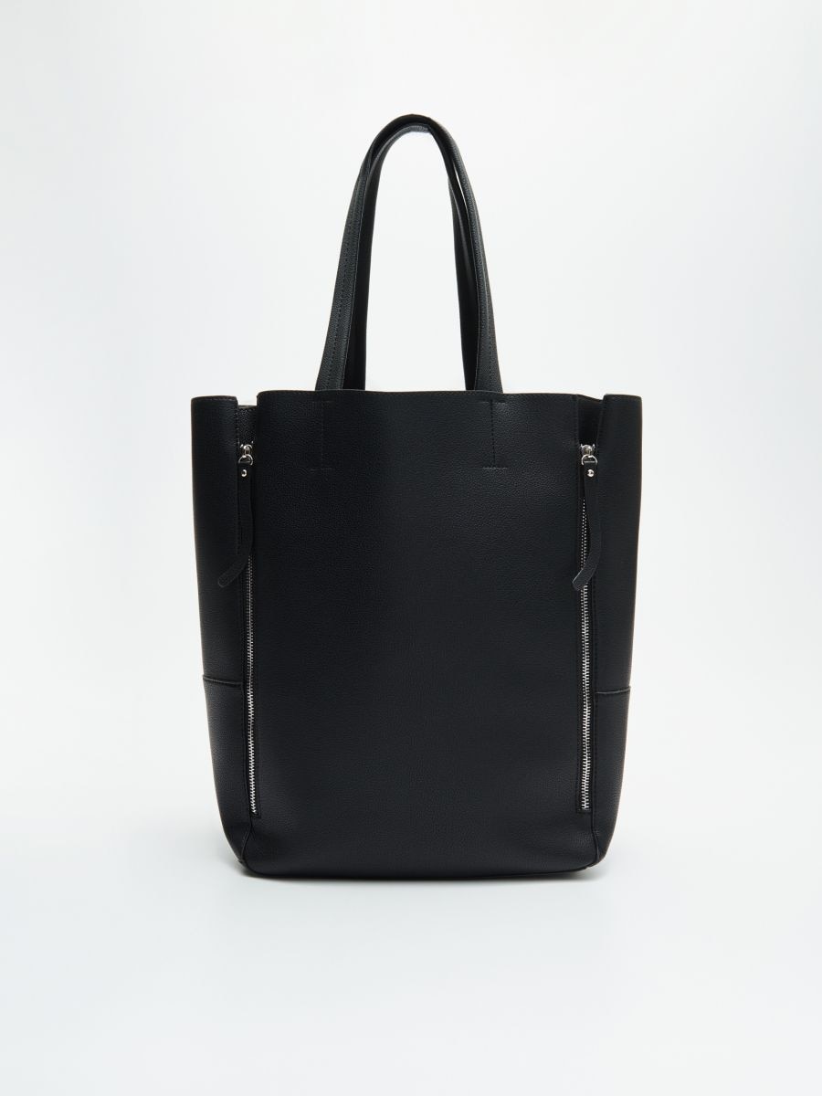 black laptop shopper bag