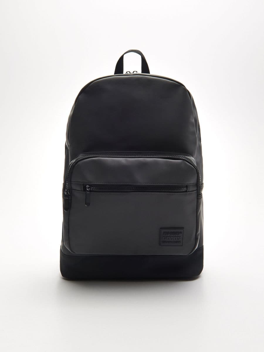 black reflective backpack