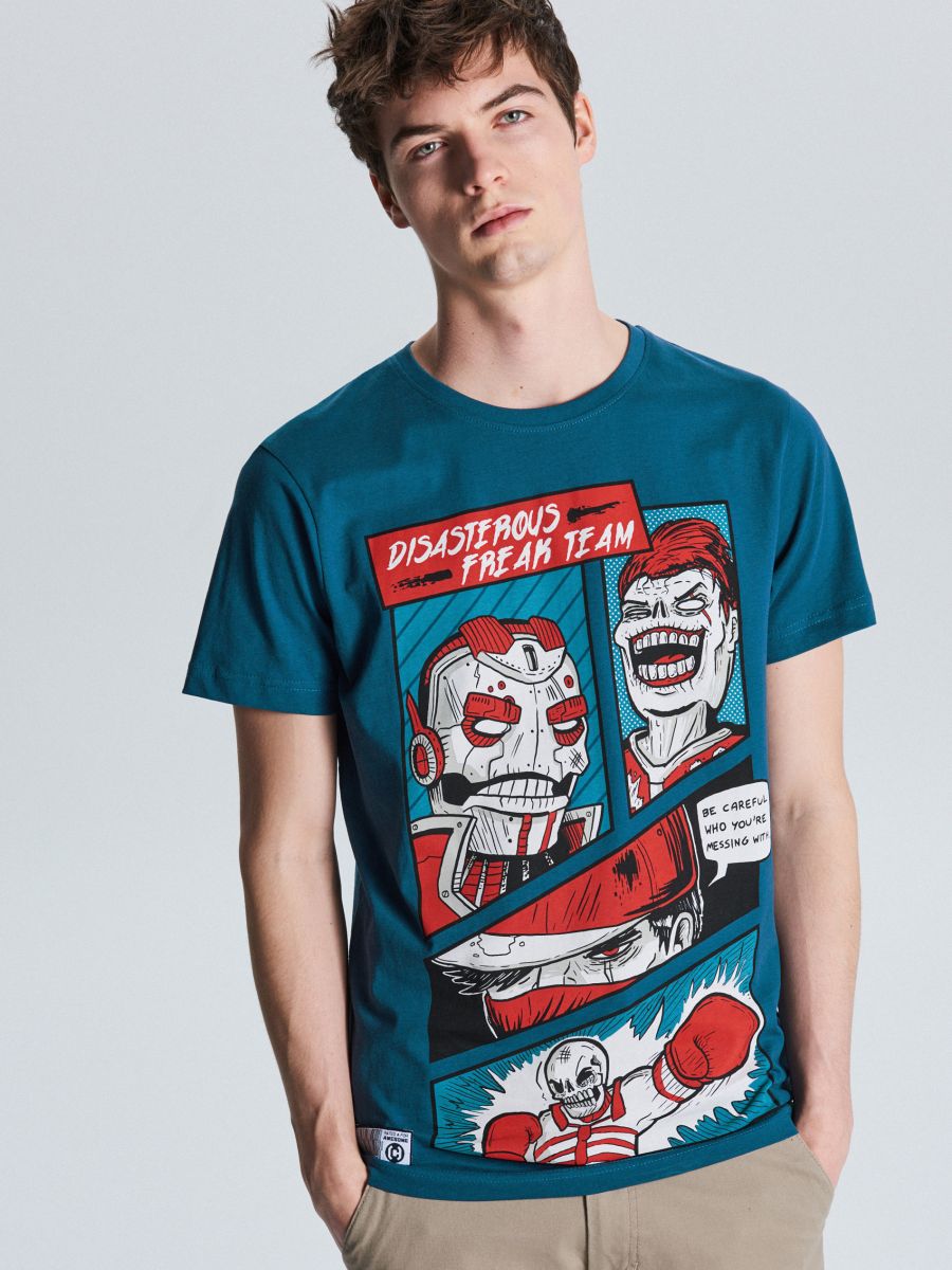 comic print t shirt