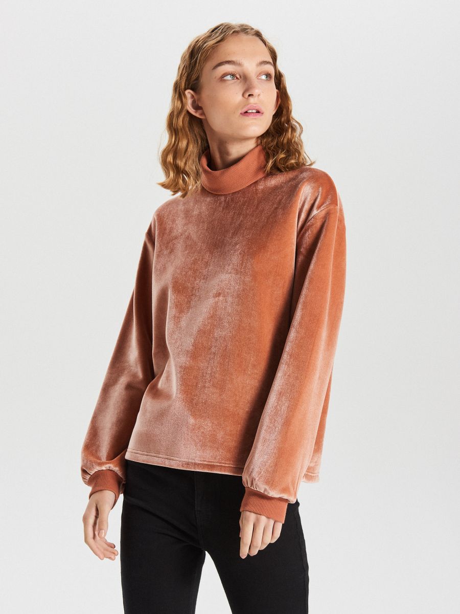 Velour turtleneck, CROPP, WM646-88X