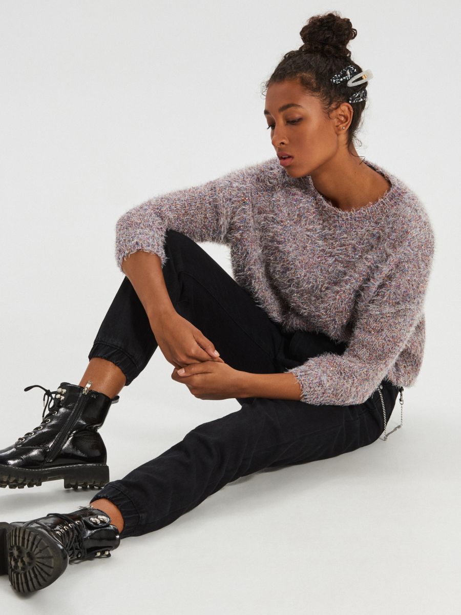 oversized fluffy jumper