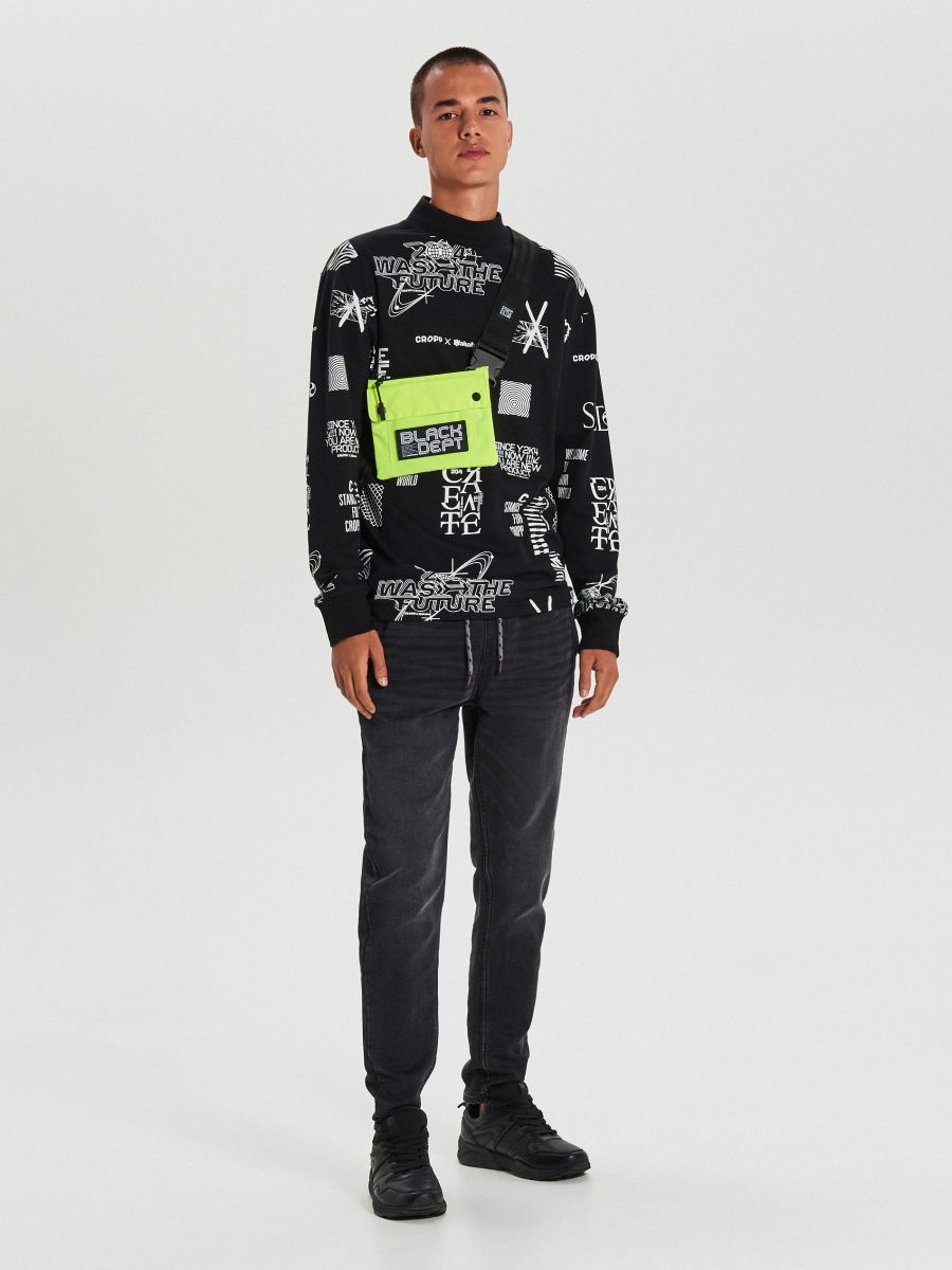 carrot fit jeans black