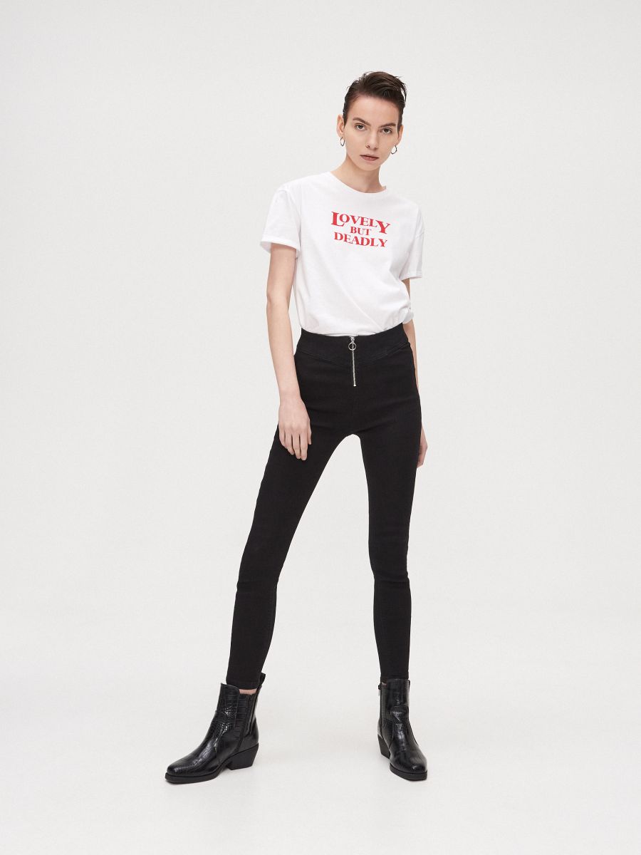 Jeggings with zip detail, CROPP, XO415-99J