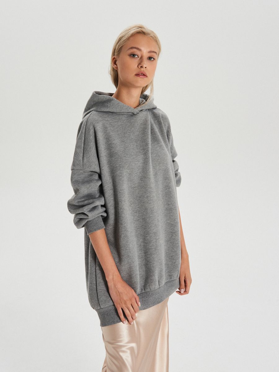 plain grey oversized hoodie