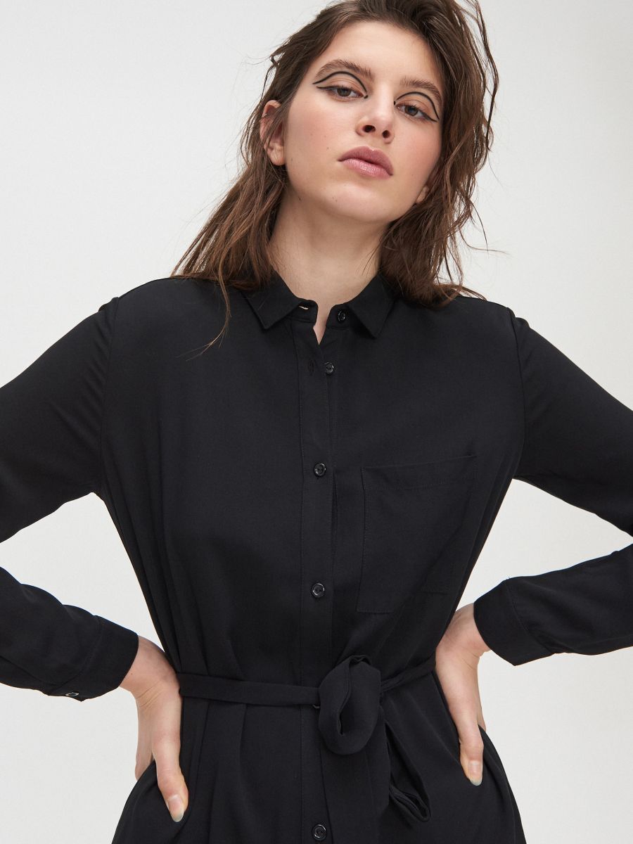 Viscose shirt dress, CROPP, XV906-99X