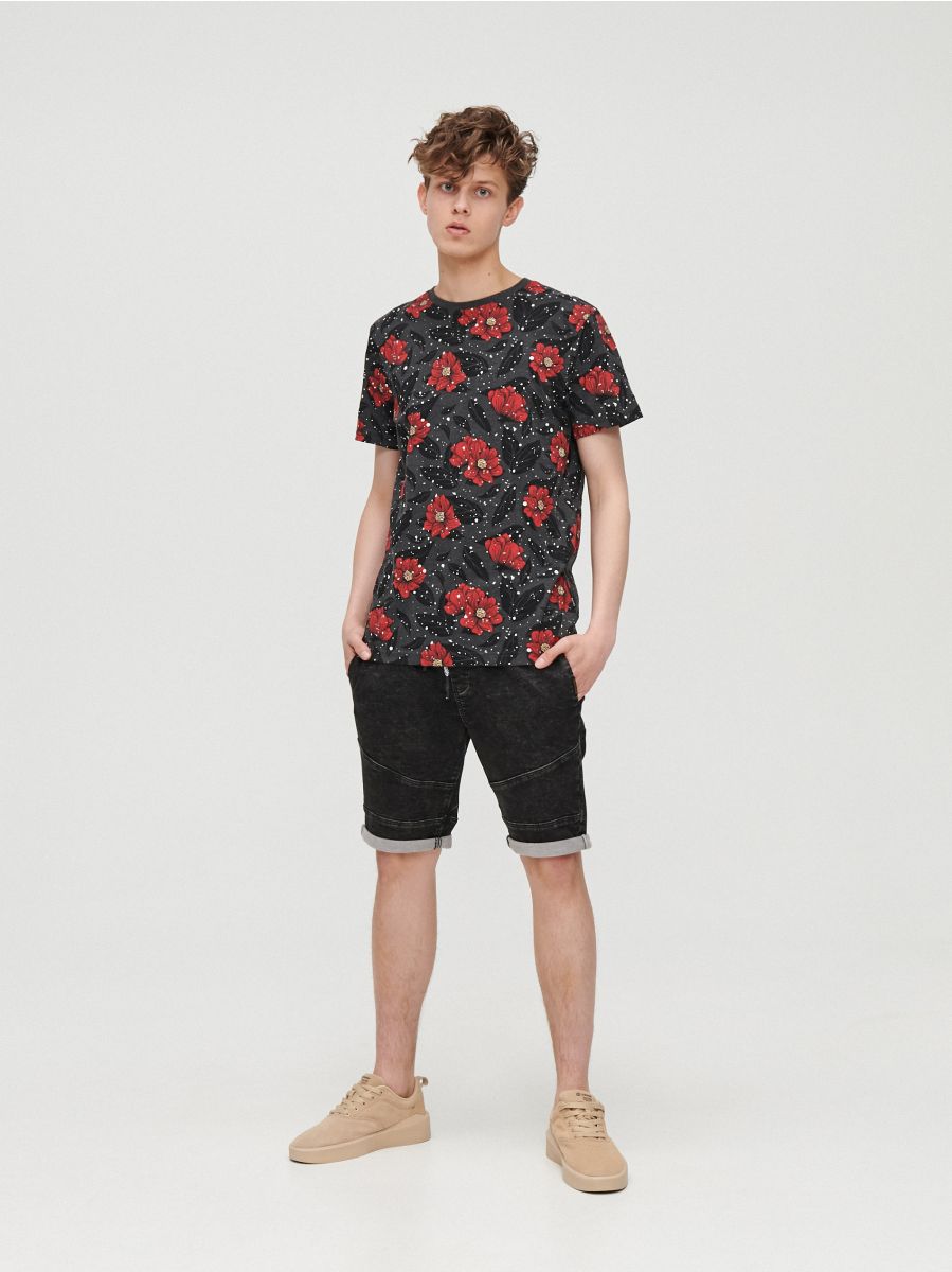 Denim jogger shorts, CROPP, YB163-99J