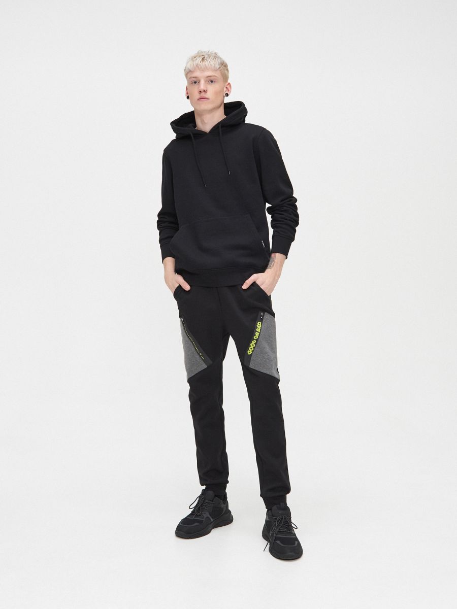 black joggers with pockets