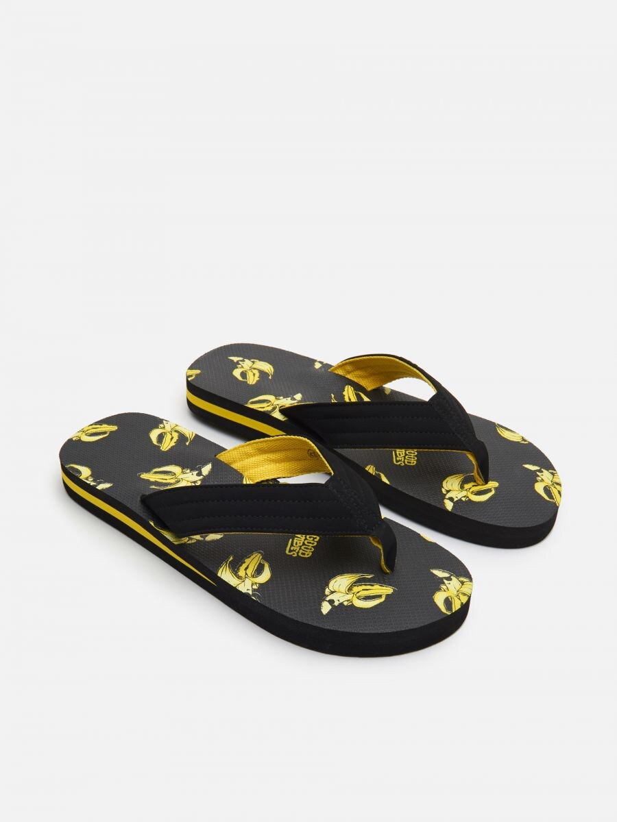 printed flip flops