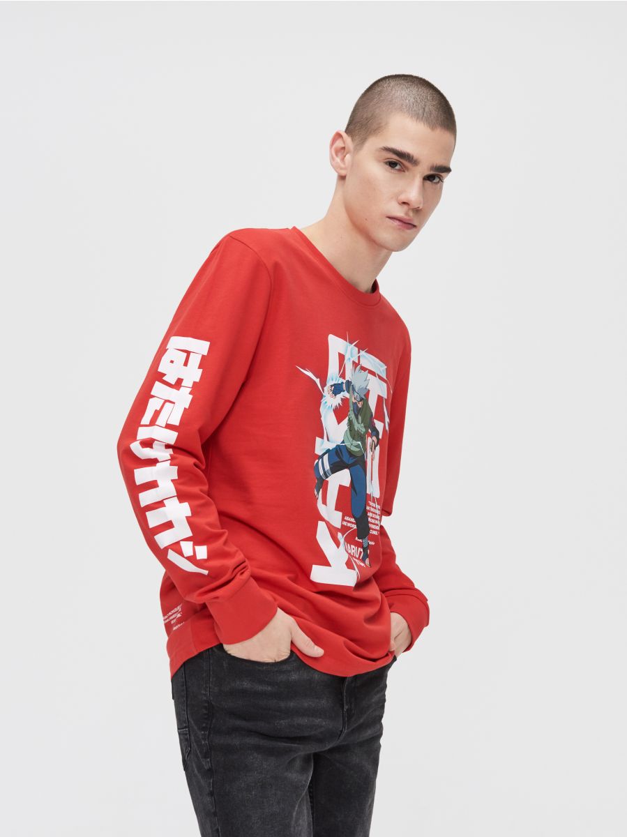 long sleeve red tshirt