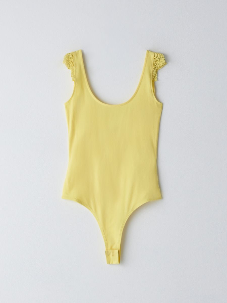 pale yellow leotard