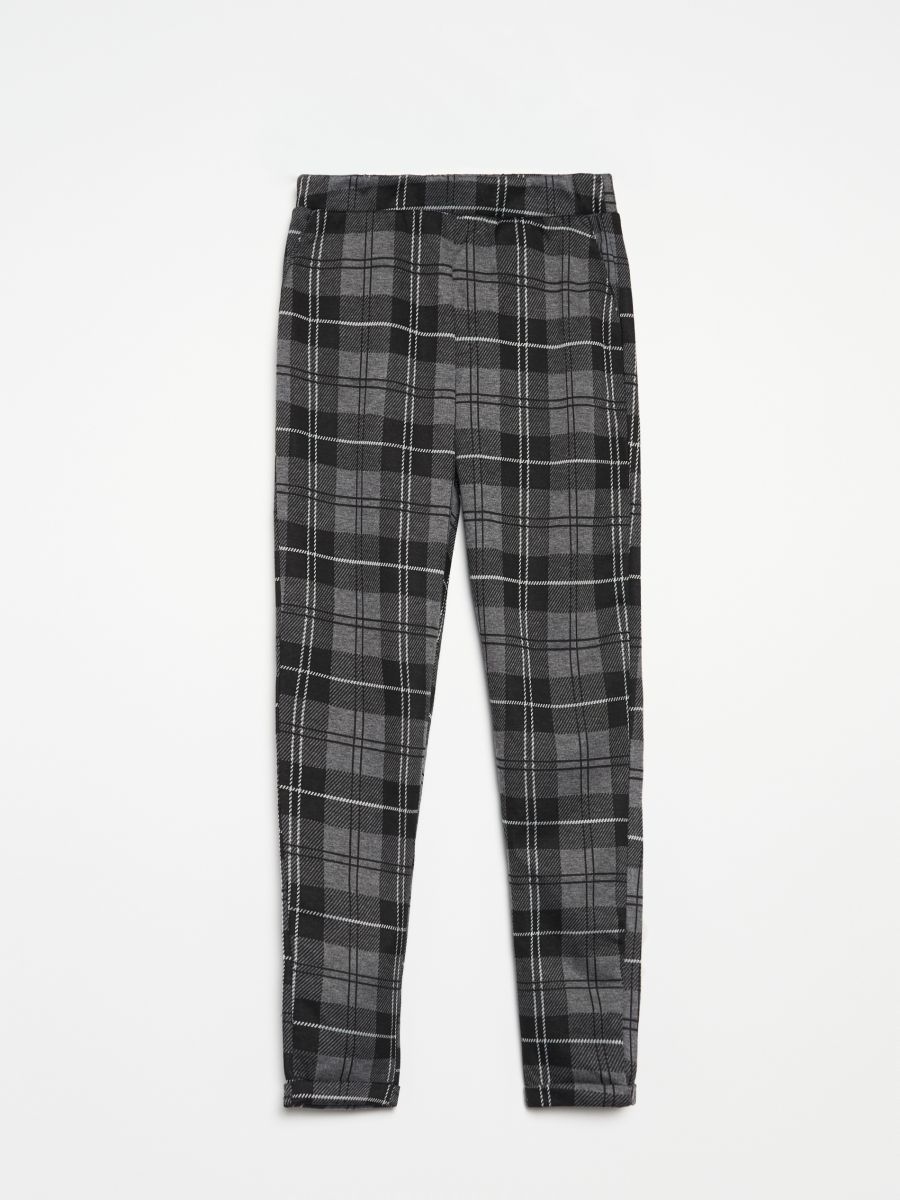 plaid ladies trousers