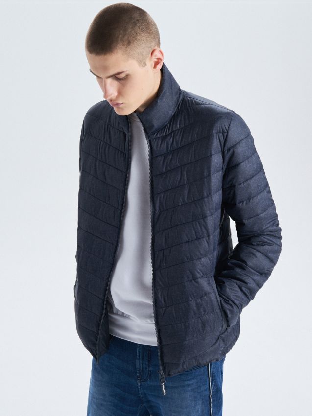 Quilted jacket - navy - UM422-59M - CROPP