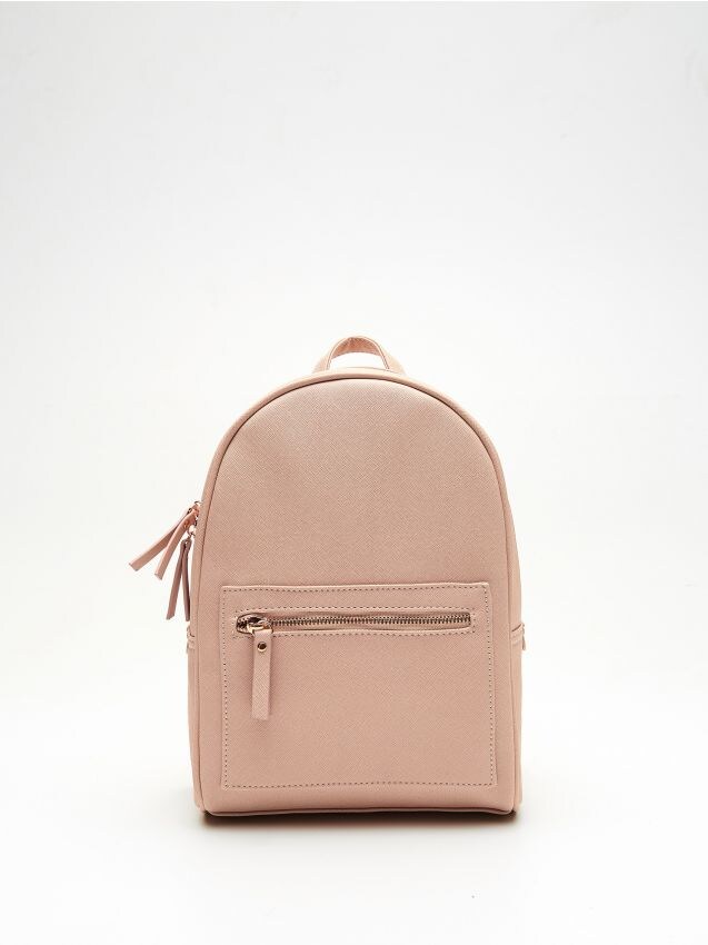 Backpack with pocket - pink - UT290-03X - CROPP