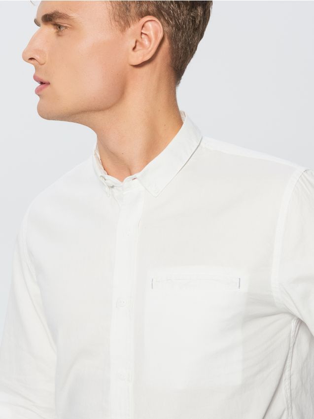 Regular fit shirt - white - UW626-00M - CROPP