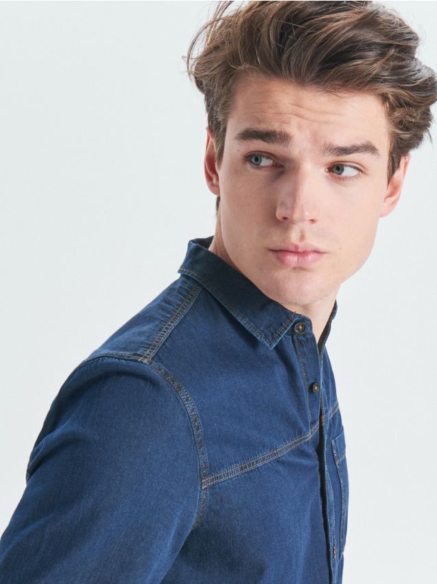 Denim shirt - navy - UW636-59X - CROPP