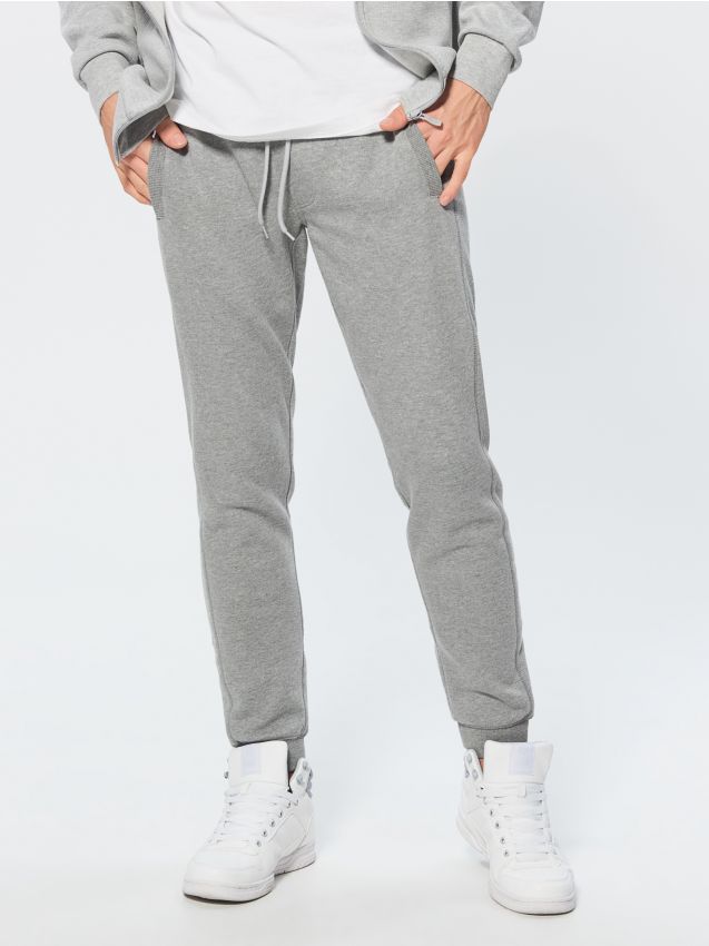 Knitted joggers - grey - UW708-09M - CROPP