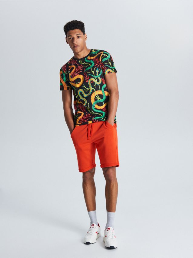 Basic sweat shorts - orange - UW711-32X - CROPP